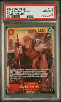 2024 One Piece Op08-two Legends 118 Silvers Rayleigh PSA