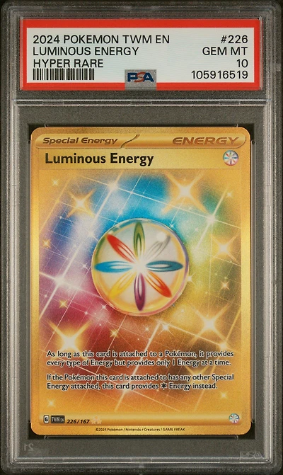 2024 Pokemon Twm En-twilight Masquerade 226 Luminous Energy Hyper Rare PSA 10