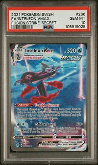 2021 Pokemon Sword & Shield Fusion Strike 266 Full Art/inteleon Vmax Secret PSA