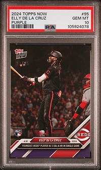 2024 Topps Now 95 Elly De La Cruz Purple PSA 10
