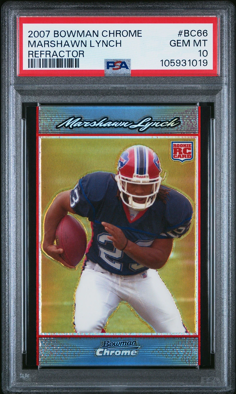 2007 Bowman Chrome Bc66 Marshawn Lynch Refractor PSA 10