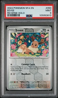 2024 Pokemon Sfa En-shrouded Fable 050 Eevee Reverse Holo PSA 9