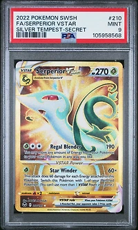 2022 Pokemon Sword & Shield Silver Tempest Full Art/serperior Vstar Secret PSA