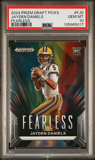 2024 Panini Prizm Draft Picks Fearless Fjd Jayden Daniels PSA 10