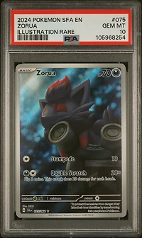2024 Pokemon Sfa En-shrouded Fable 075 Zorua Illustration Rare PSA