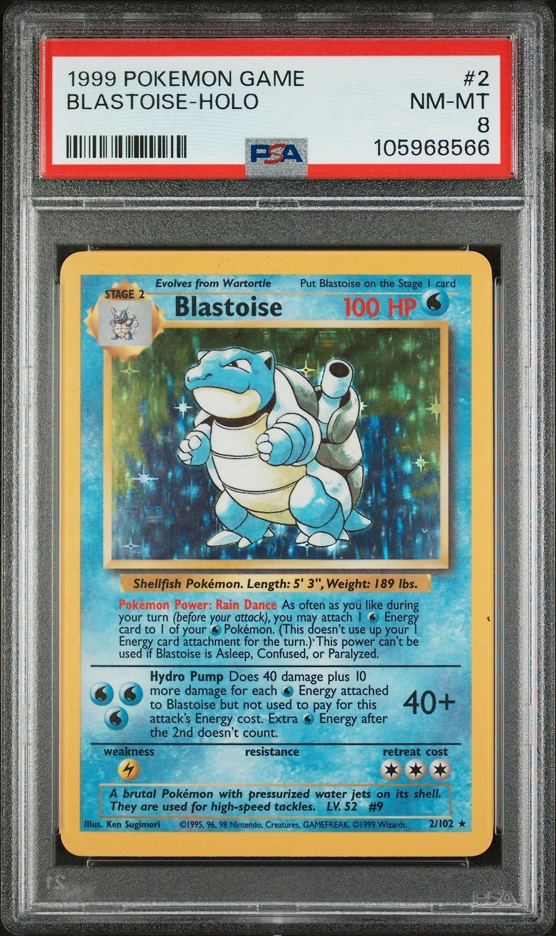 1999 Pokemon Game 2 Blastoise-holo PSA