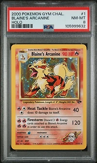 2000 Pokemon Gym Challenge 1 Blaine's Arcanine Holo PSA