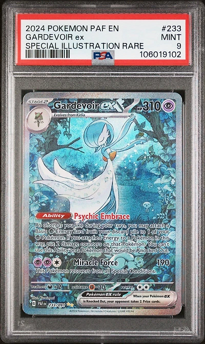 2024 Pokemon Paf En-paldean Fates 233 Gardevoir Ex Special Illustration Rare PSA