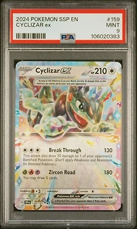 2024 Pokemon Ssp En-surging Sparks 159 Cyclizar Ex PSA 9