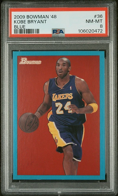 2009 Bowman '48 36 Kobe Bryant Blue PSA 8