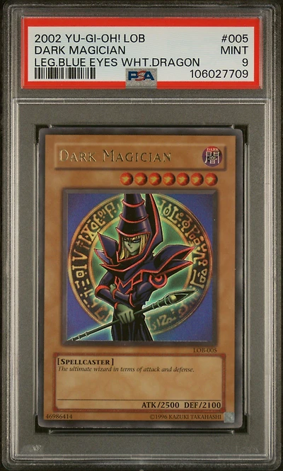 2002 Yu-gi-oh! Lob-legend Of Blue Eyes White Dragon 005 Dark Magician PSA