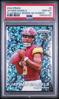 2024 Panini Prizm Prizm Flashback Rookie 8 Jayden Daniels No Huddle PSA 10