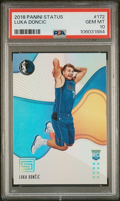 2018 Panini Status 172 Luka Doncic PSA 10