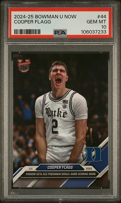 2024-25 Bowman U Now 44 Cooper Flagg PSA 10
