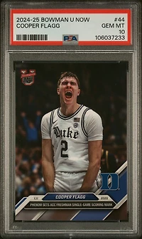 2024-25 Bowman U Now 44 Cooper Flagg PSA 10