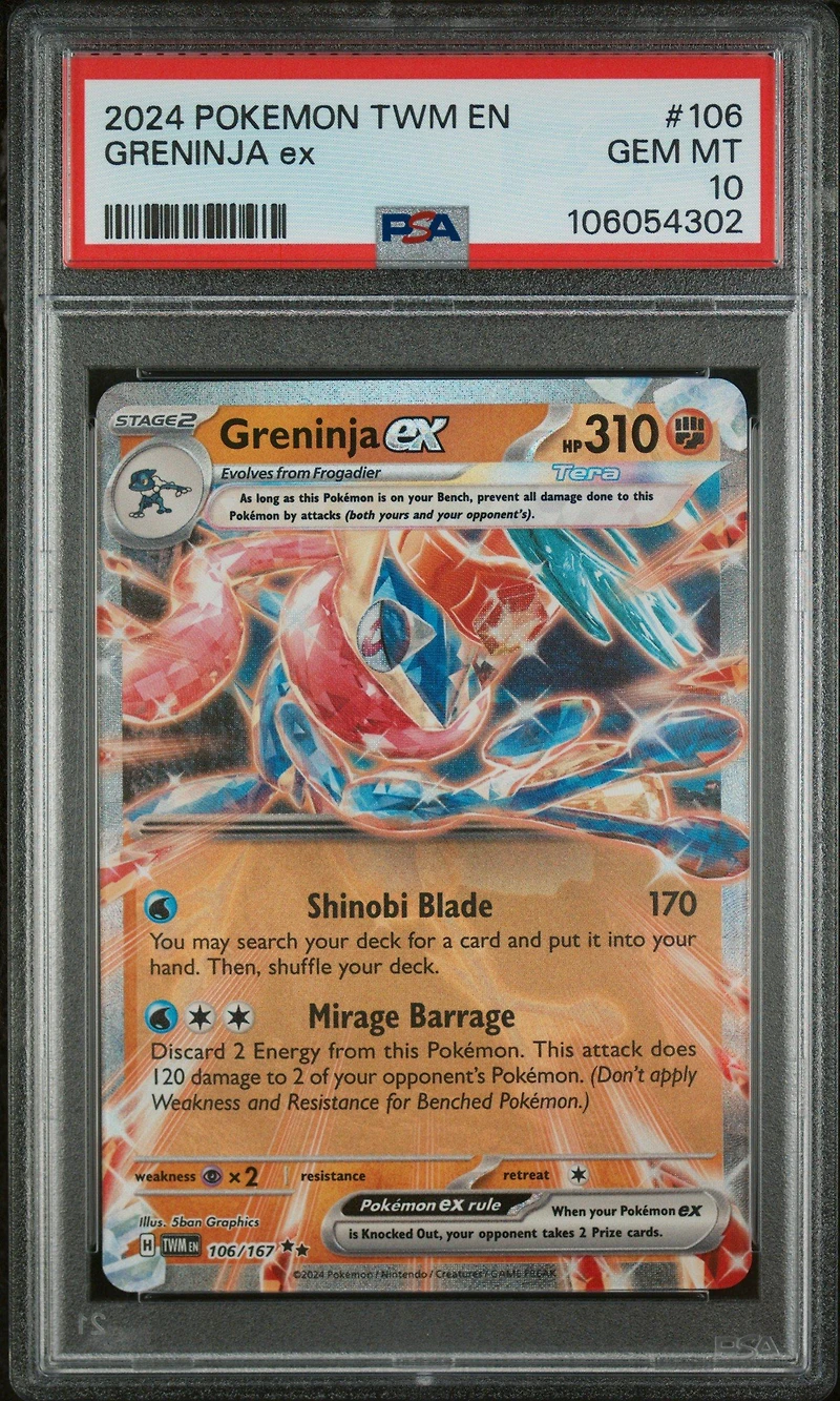 2024 Pokemon Twm En-twilight Masquerade 106 Greninja Ex PSA
