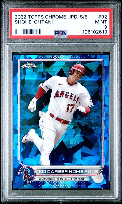 2022 Topps Chrome Update Sapphire Edition 92 Shohei Ohtani PSA