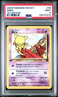 2000 Pokemon Rocket 49 Abra 1st Edition PSA