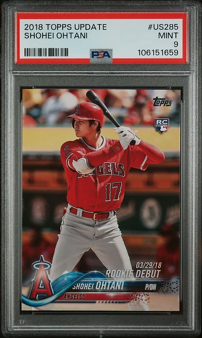 2018 Topps Update Us285 Shohei Ohtani PSA
