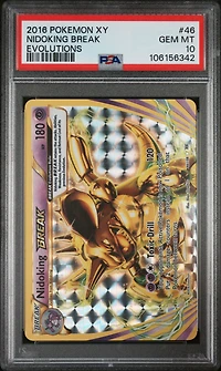 2016 Pokemon Xy Evolutions 46 Nidoking Break PSA