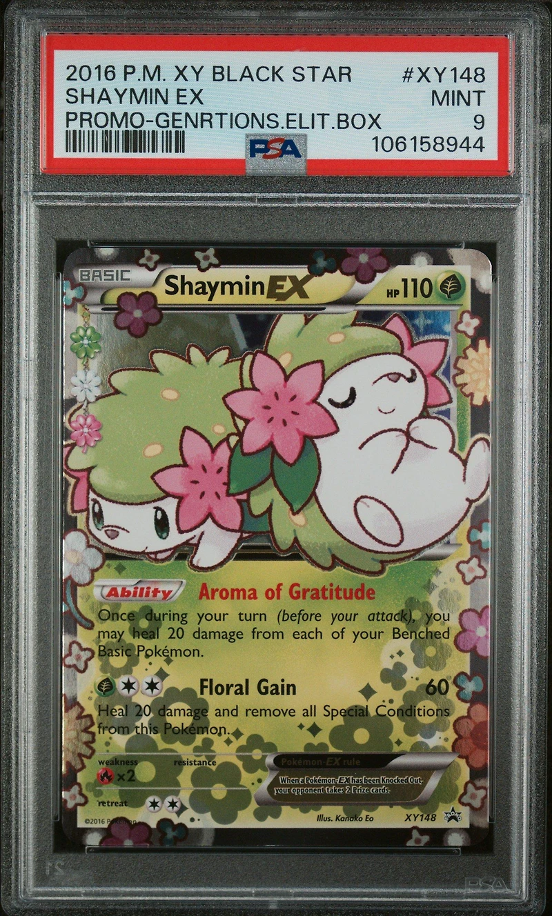 2016 Pokemon Xy Black Star Promo Xy148 Shaymin Ex Generations Elite Trainer Box PSA