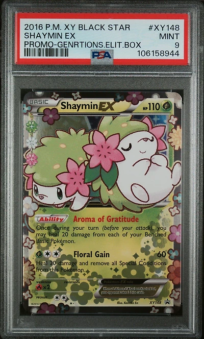2016 Pokemon Xy Black Star Promo Xy148 Shaymin Ex Generations Elite Trainer Box PSA
