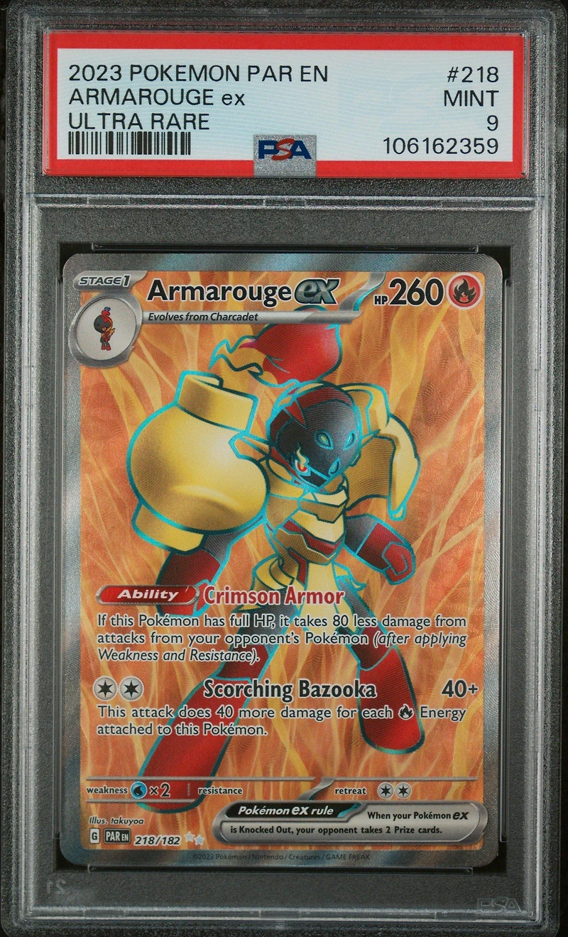 2023 Pokemon Par En-paradox Rift 218 Armarouge Ex Ultra Rare PSA