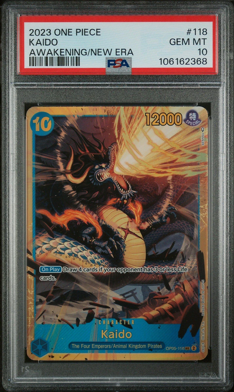 2023 One Piece Op05-awakening Of The New Era 118 Kaido PSA 10
