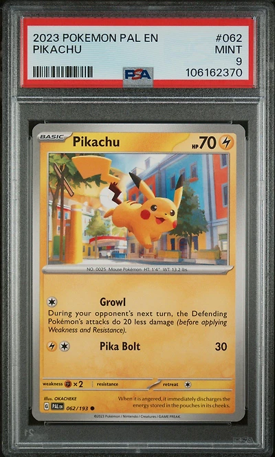 2023 Pokemon Pal En-paldea Evolved 062 Pikachu PSA