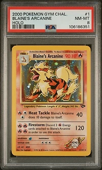 2000 Pokemon Gym Challenge 1 Blaine's Arcanine Holo PSA