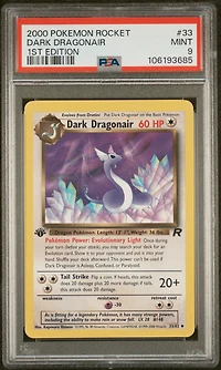 2000 Pokemon Rocket 33 Dark Dragonair 1st Edition PSA