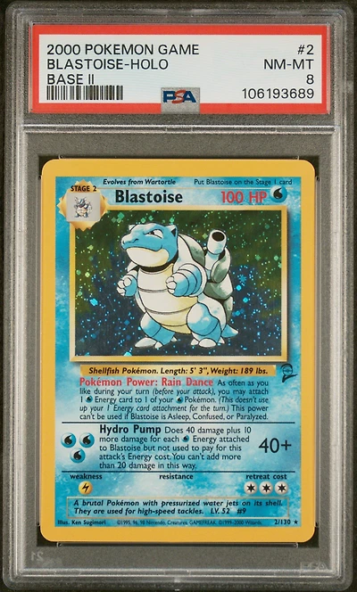 2000 Pokemon Game Base Ii 2 Blastoise-holo PSA
