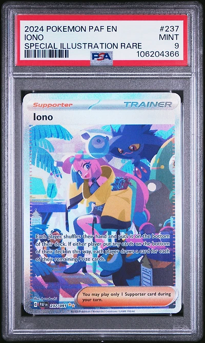 2024 Pokemon Paf En-paldean Fates 237 Iono Special Illustration Rare PSA
