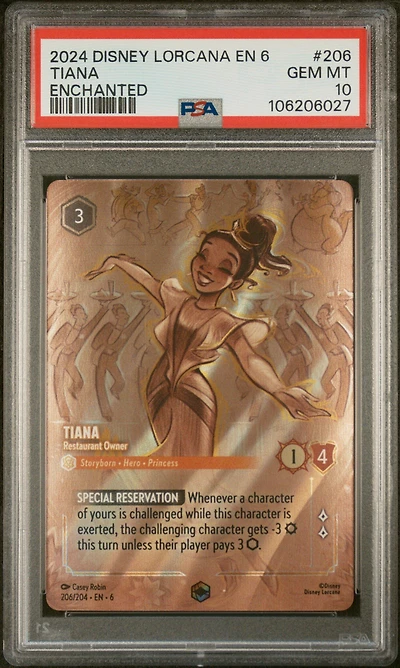 2024 Disney Lorcana En 6-azurite Sea 206 Tiana