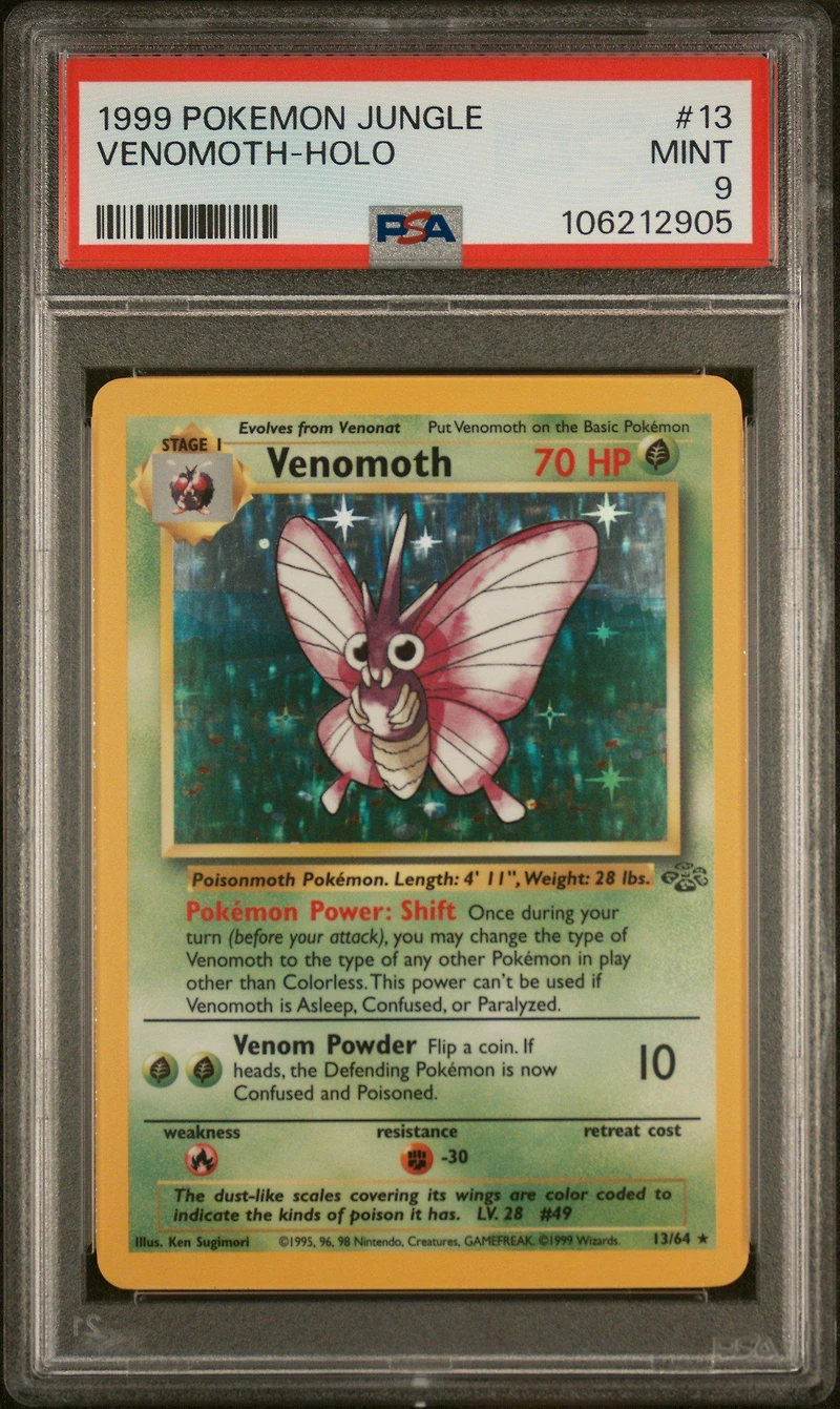 1999 Pokemon Jungle 13 Venomoth-holo PSA
