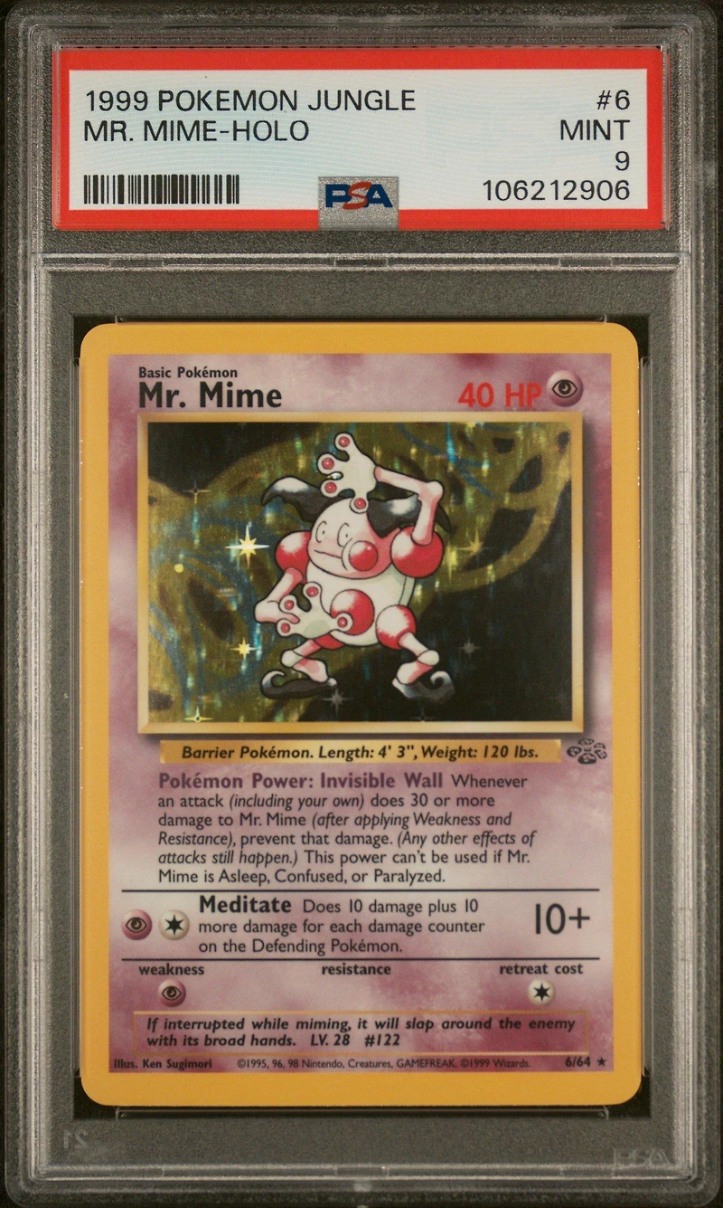 1999 Pokemon Jungle 6 Mr. Mime-holo PSA