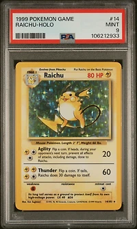 1999 Pokemon Game 14 Raichu-holo PSA