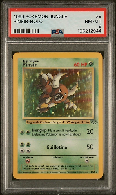 1999 Pokemon Jungle 9 Pinsir-holo PSA