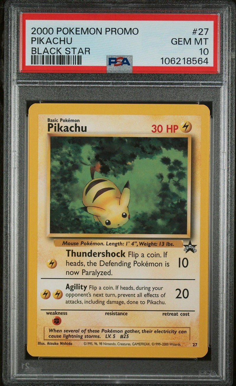 2000 Pokemon Promo Black Star 27 Pikachu PSA