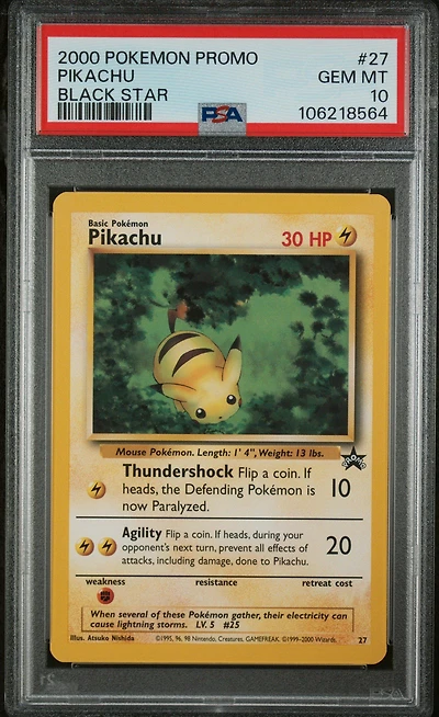 2000 Pokemon Promo Black Star 27 Pikachu PSA