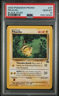 2000 Pokemon Promo Black Star 27 Pikachu PSA