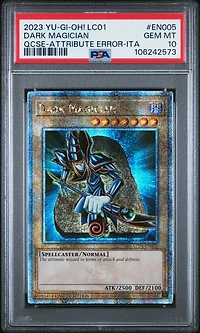 2023 Yu-gi-oh! Lc01-legendary Collection: 25th Anniversary Edition En005 Dark Magician Quarter Century Secret Rare-attribute Error-italian PSA