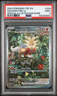 2024 Pokemon Tef En-temporal Forces 204 Gouging Fire Ex Special Illustration Rare PSA