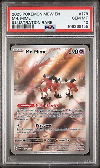 2023 Pokemon Mew En-151 179 Mr. Mime Illustration Rare PSA