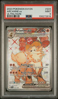 2023 Pokemon Svi En-scarlet & Violet 224 Arcanine Ex Ultra Rare PSA