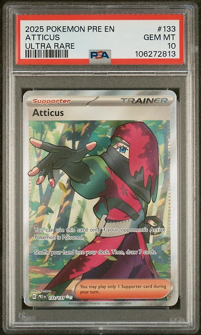 2025 Pokemon Pre En-prismatic Evolutions Atticus Ultra Rare PSA