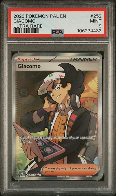 2023 Pokemon Pal En-paldea Evolved 252 Giacomo Ultra Rare PSA