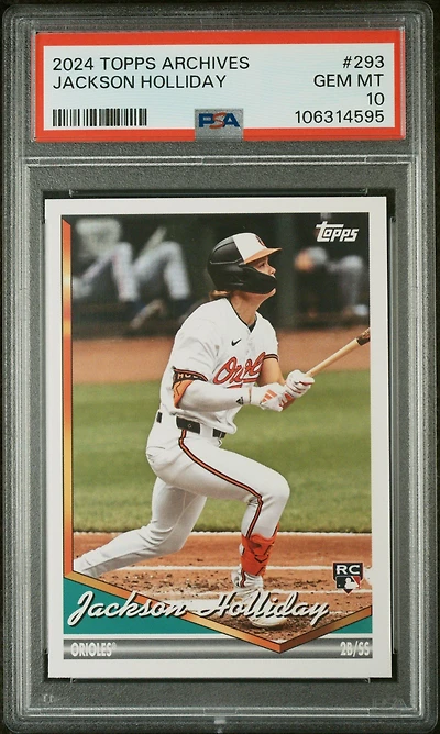 2024 Topps Archives 293 Jackson Holliday PSA 10