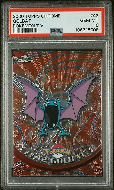 2000 Topps Chrome Pokemon T.v. 42 Golbat PSA 10