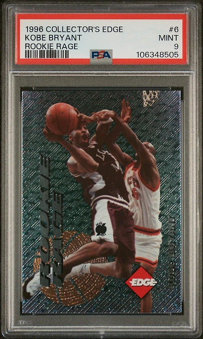 1996 Collector's Edge Rookie Rage 6 Kobe Bryant PSA